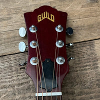 SOLD - Guild D25CH with added pickup system 1980 Cherry Red - Mahar's Vintage Guitars