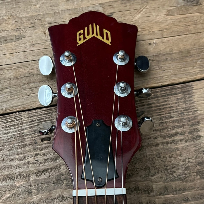 SOLD - Guild D25CH with added pickup system 1980 Cherry Red - Mahar's Vintage Guitars