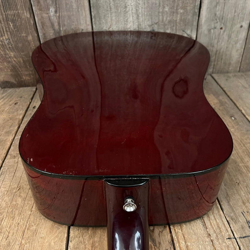 SOLD - Guild D25CH with added pickup system 1980 Cherry Red - Mahar's Vintage Guitars