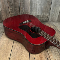SOLD - Guild D25CH with added pickup system 1980 Cherry Red - Mahar's Vintage Guitars