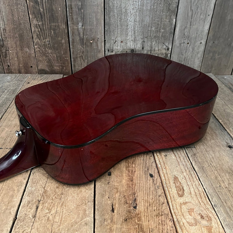 SOLD - Guild D25CH with added pickup system 1980 Cherry Red - Mahar's Vintage Guitars