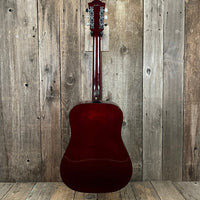 SOLD - Guild D25CH with added pickup system 1980 Cherry Red - Mahar's Vintage Guitars