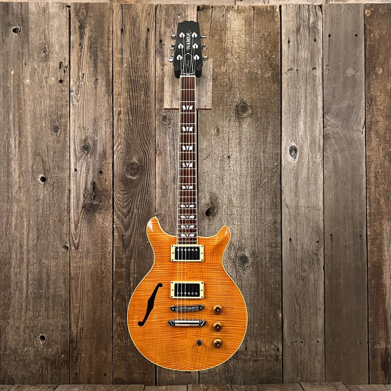 SOLD - Hamer Artist Custom 2004 Amber - Mahar's Vintage Guitars