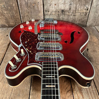 SOLD - Harmony H - 77 Redburst 1963 with Bigsby - Mahar's Vintage Guitars