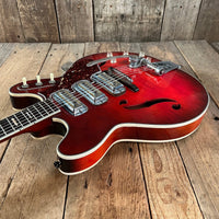 SOLD - Harmony H - 77 Redburst 1963 with Bigsby - Mahar's Vintage Guitars