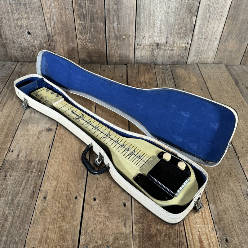 SOLD - Harmony H2 Lap Steel 1962 White MOTS Pearloid - Mahar's Vintage Guitars