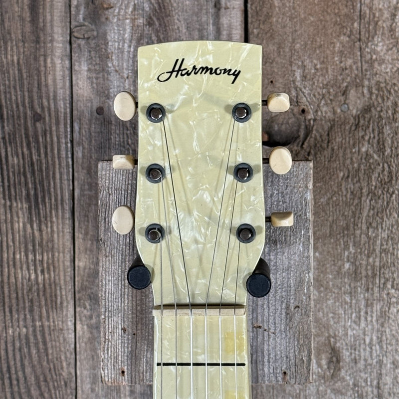 SOLD - Harmony H2 Lap Steel 1962 White MOTS Pearloid - Mahar's Vintage Guitars