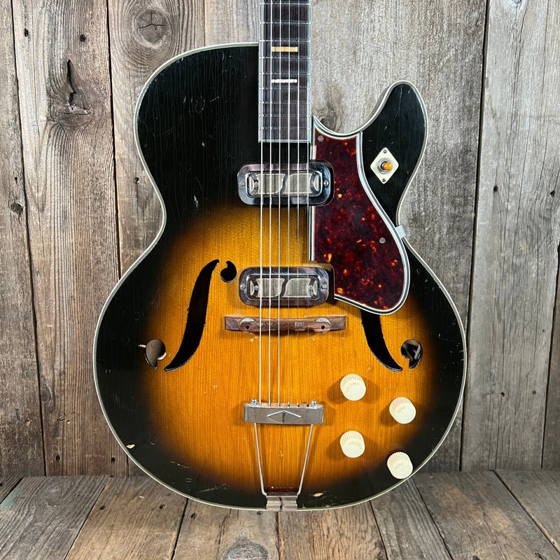 SOLD - Harmony Meteor H - 70 1959 Sunburst - Mahar's Vintage Guitars