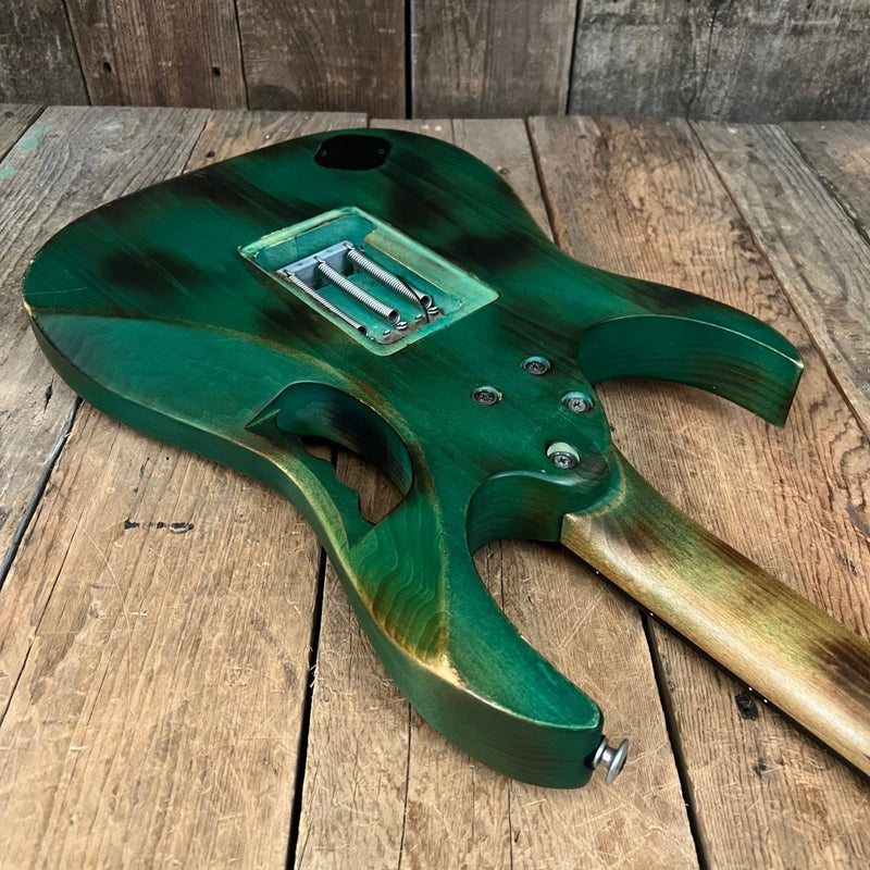 SOLD - Ibanez 1996 JEM7 Burnt Stained Blue Steve Vai - Mahar's Vintage Guitars