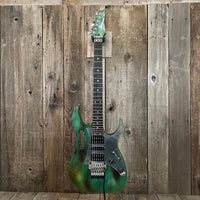 SOLD - Ibanez 1996 JEM7 Burnt Stained Blue Steve Vai - Mahar's Vintage Guitars