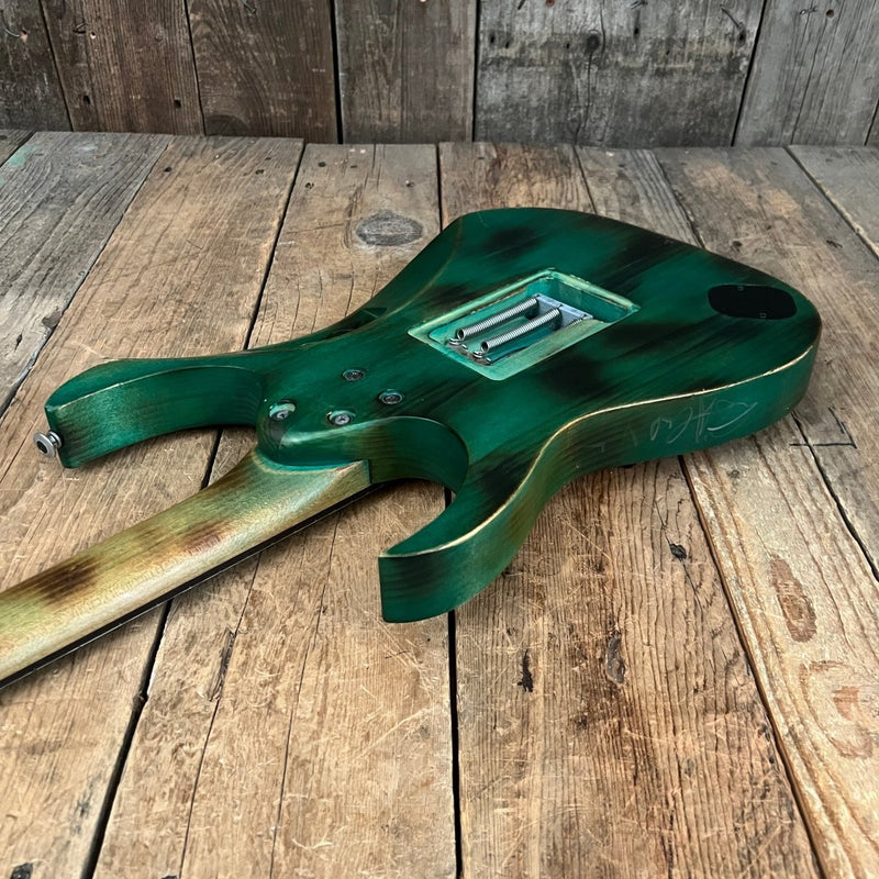 SOLD - Ibanez 1996 JEM7 Burnt Stained Blue Steve Vai - Mahar's Vintage Guitars
