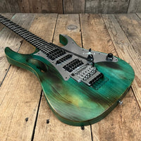 SOLD - Ibanez 1996 JEM7 Burnt Stained Blue Steve Vai - Mahar's Vintage Guitars