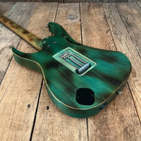 SOLD - Ibanez 1996 JEM7 Burnt Stained Blue Steve Vai - Mahar's Vintage Guitars