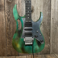 SOLD - Ibanez 1996 JEM7 Burnt Stained Blue Steve Vai - Mahar's Vintage Guitars
