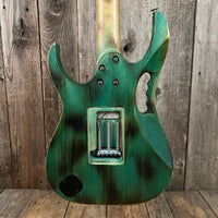 SOLD - Ibanez 1996 JEM7 Burnt Stained Blue Steve Vai - Mahar's Vintage Guitars