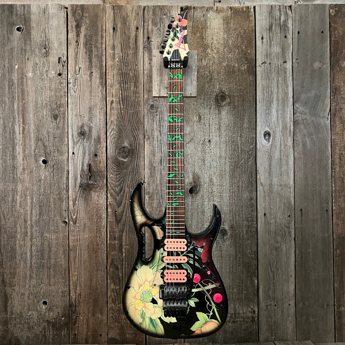 SOLD - Ibanez JEM 77 FP Steve Vai Signature 1988 Floral Pattern - Mahar's Vintage Guitars