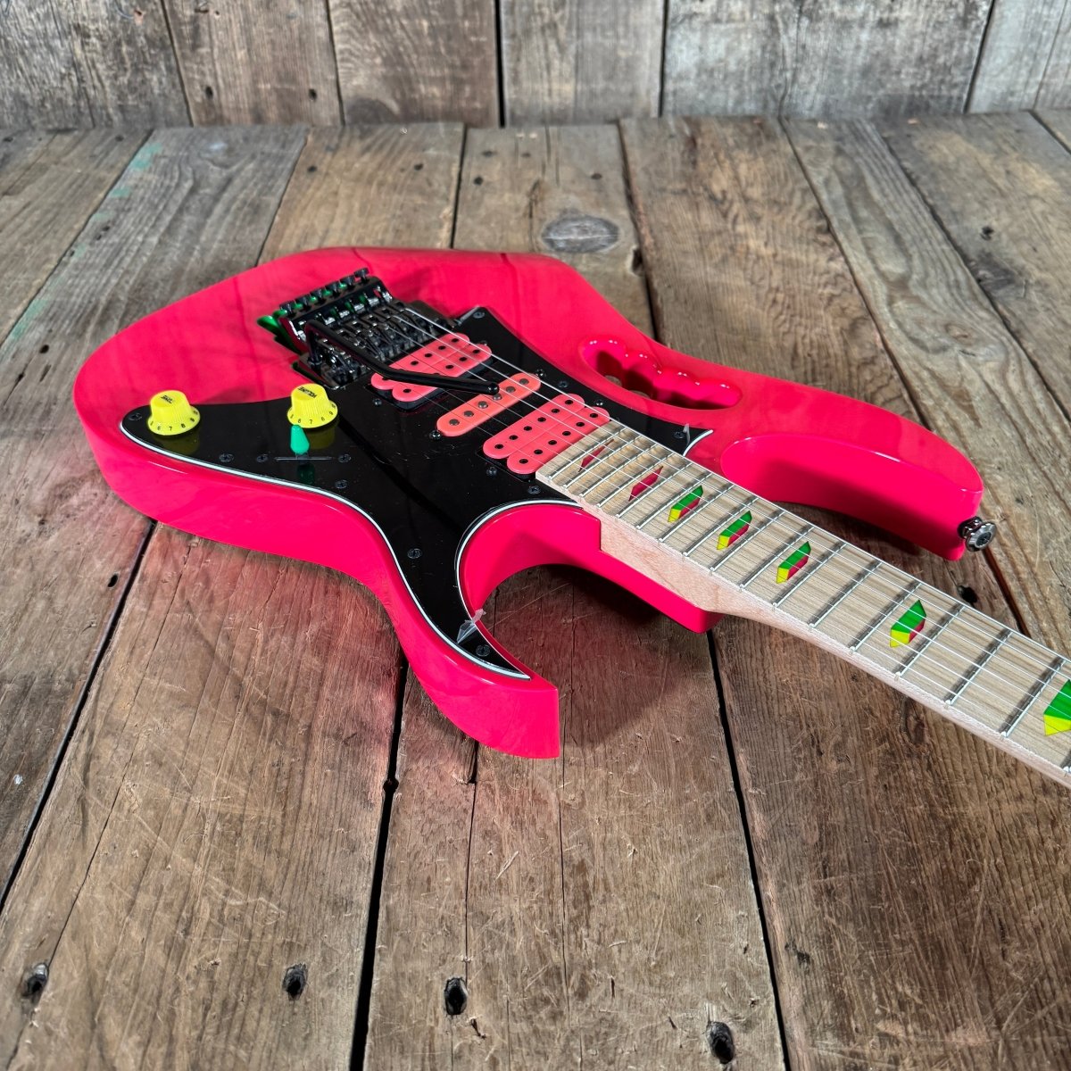 SOLD - Ibanez JEM777 - SK Limited Ed 30th Anniversary Mint 2017 Shocking Pink - Mahar's Vintage Guitars
