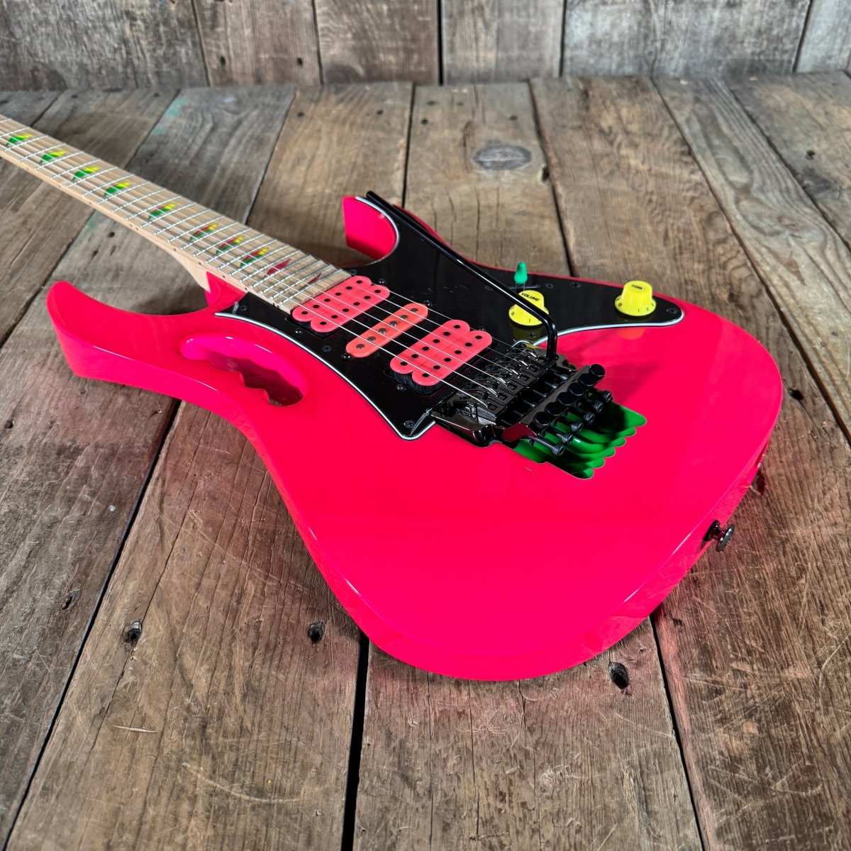 SOLD - Ibanez JEM777 - SK Limited Ed 30th Anniversary Mint 2017 Shocking Pink - Mahar's Vintage Guitars