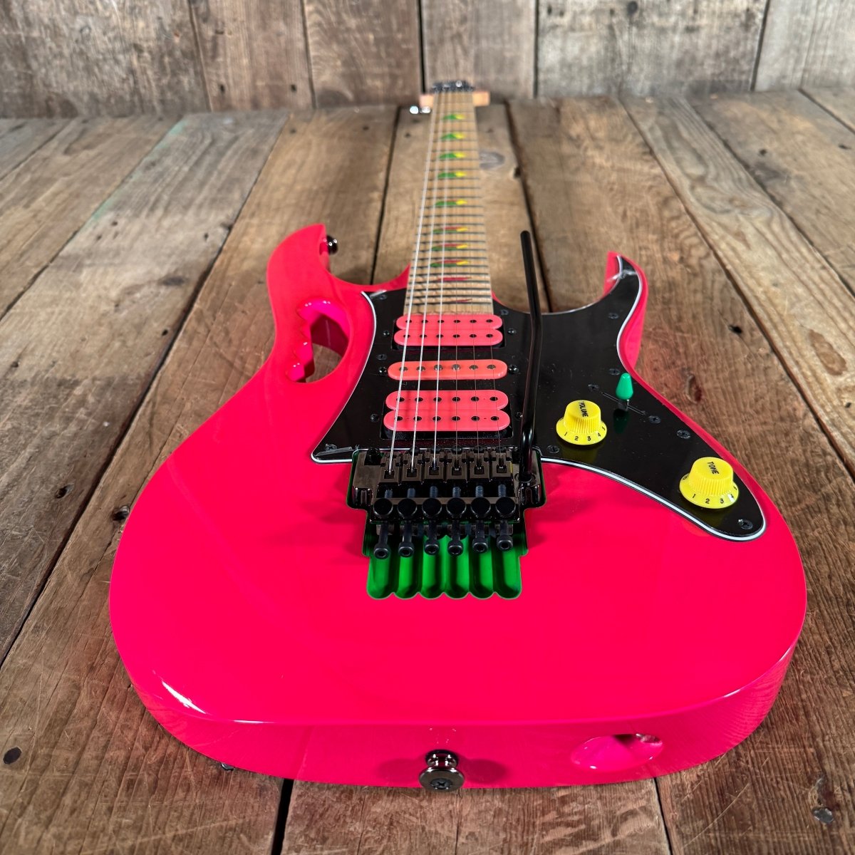 SOLD - Ibanez JEM777 - SK Limited Ed 30th Anniversary Mint 2017 Shocking Pink - Mahar's Vintage Guitars