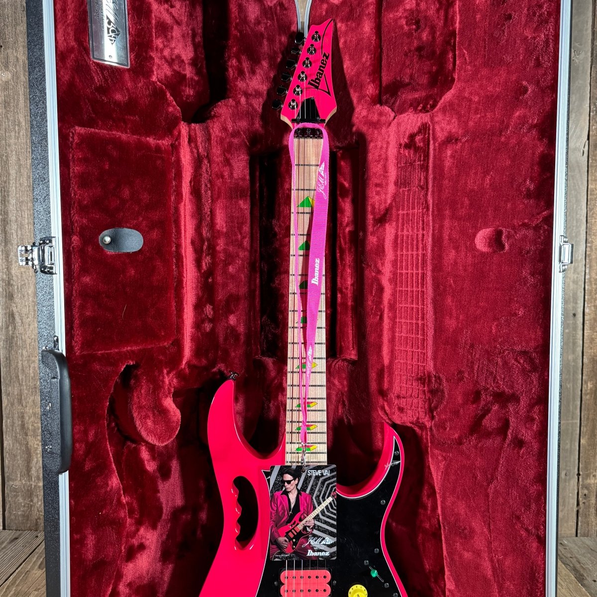 SOLD - Ibanez JEM777 - SK Limited Ed 30th Anniversary Mint 2017 Shocking Pink - Mahar's Vintage Guitars