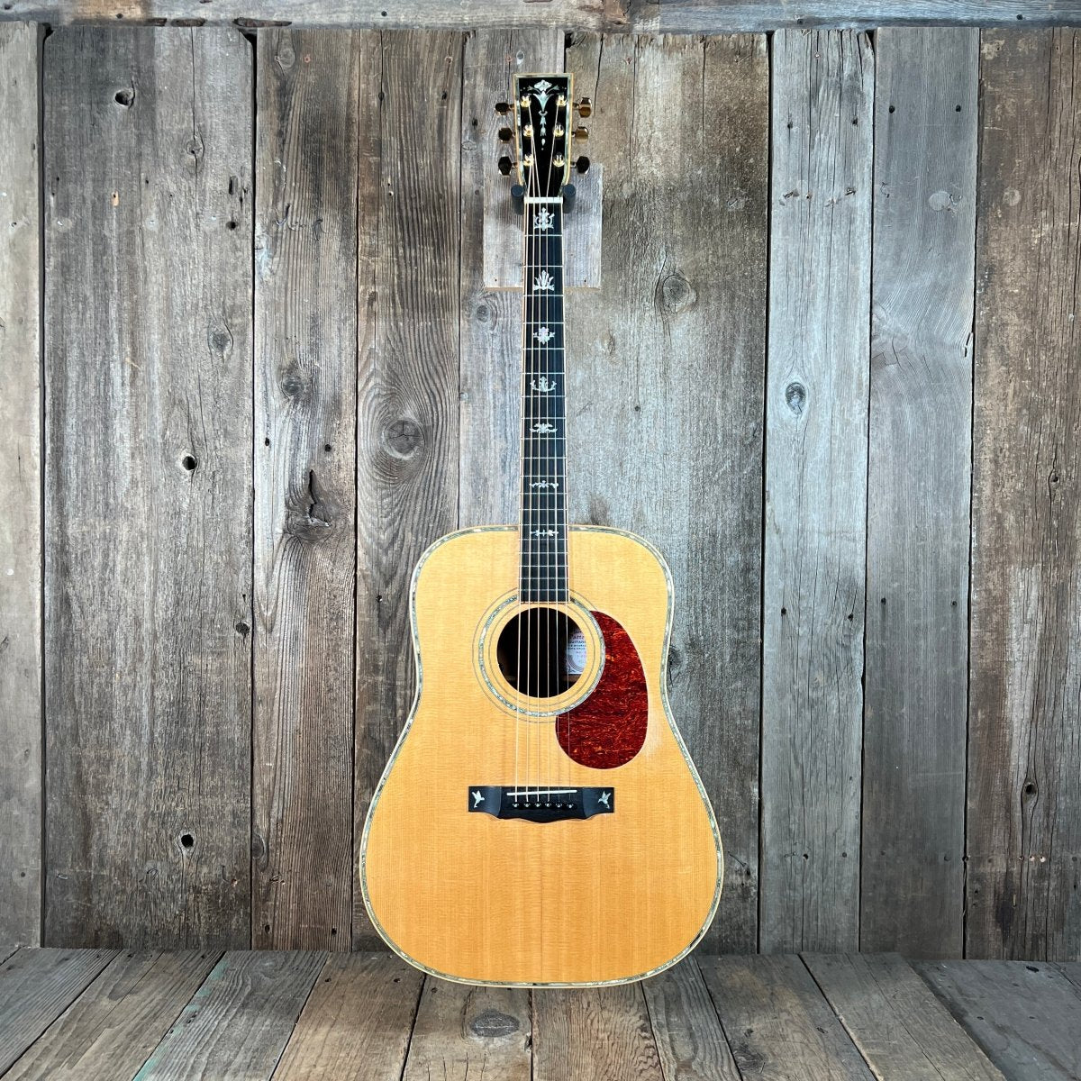 SOLD - James E Patterson Dreadnought Acoustic Guitar D - 41 Style 2001 Natural - Mahar's Vintage Guitars