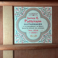 SOLD - James E Patterson Dreadnought Acoustic Guitar D - 41 Style 2001 Natural - Mahar's Vintage Guitars