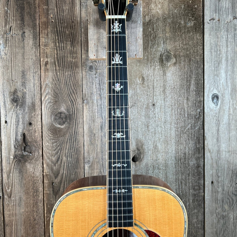 SOLD - James E Patterson Dreadnought Acoustic Guitar D - 41 Style 2001 Natural - Mahar's Vintage Guitars