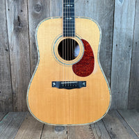 SOLD - James E Patterson Dreadnought Acoustic Guitar D - 41 Style 2001 Natural - Mahar's Vintage Guitars