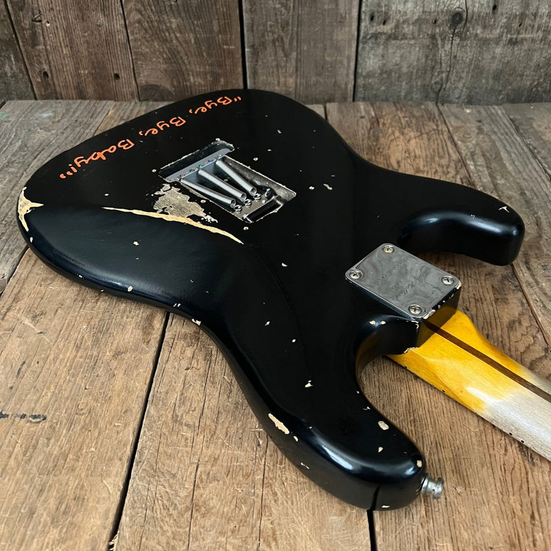 SOLD - Keith Holland Strat Style 2015 Black - Mahar's Vintage Guitars