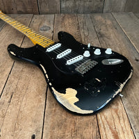 SOLD - Keith Holland Strat Style 2015 Black - Mahar's Vintage Guitars