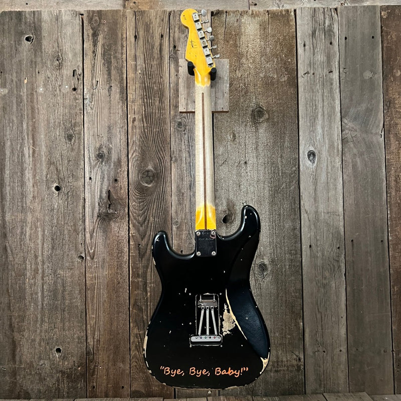 SOLD - Keith Holland Strat Style 2015 Black - Mahar's Vintage Guitars
