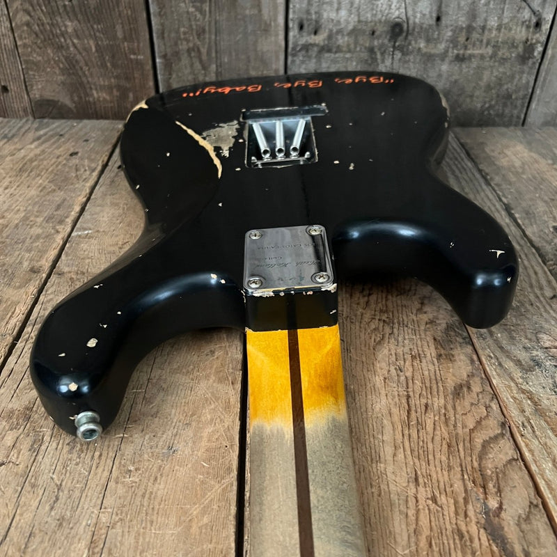 SOLD - Keith Holland Strat Style 2015 Black - Mahar's Vintage Guitars