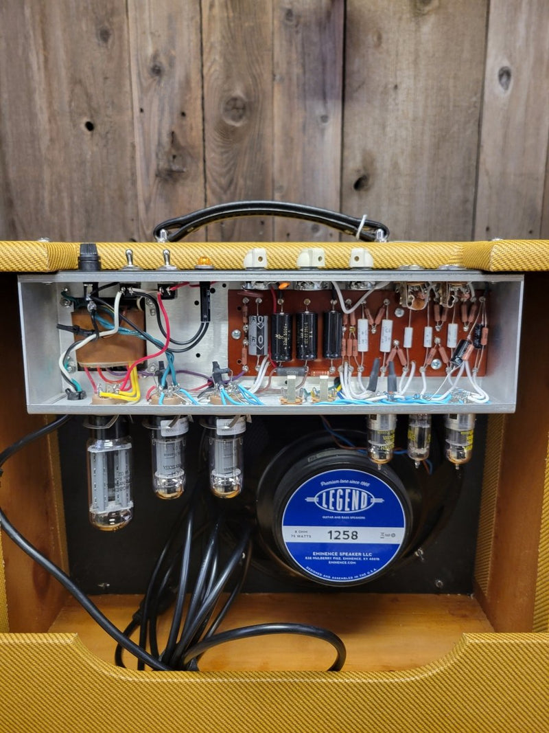 SOLD - Louis Electric Amps HD12 Combo Guitar Amp Tweed Harvard Deluxe - Mahar's Vintage Guitars