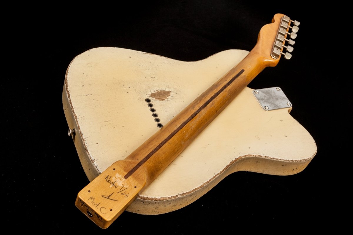 SOLD - Nacho 2023 Blackguard Vince Gill Tribute Telecaster "Sweet Pea" – Authentic Relic Finish, Handbuilt - Mahar's Vintage Guitars