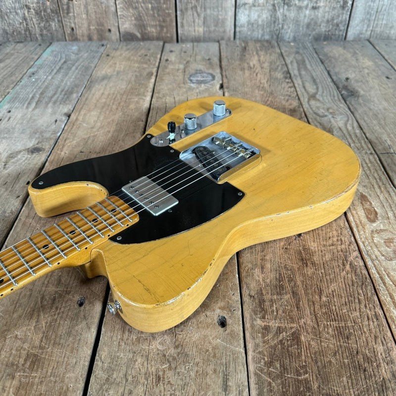 SOLD - Nacho Blackguard V Neck Stock Neck Humbucker 2020 Butterscotch Blonde - Mahar's Vintage Guitars