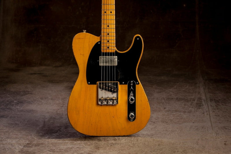 SOLD - Nacho Blackguard V Neck Stock Neck Humbucker 2020 Butterscotch Blonde - Mahar's Vintage Guitars