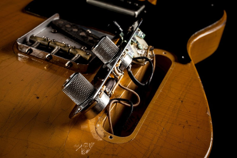SOLD - Nacho Blackguard V Neck Stock Neck Humbucker 2020 Butterscotch Blonde - Mahar's Vintage Guitars