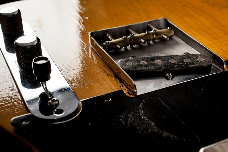 SOLD - Nacho Blackguard V Neck Stock Neck Humbucker 2020 Butterscotch Blonde - Mahar's Vintage Guitars