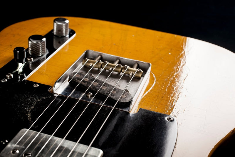 SOLD - Nacho Blackguard V Neck Stock Neck Humbucker 2020 Butterscotch Blonde - Mahar's Vintage Guitars