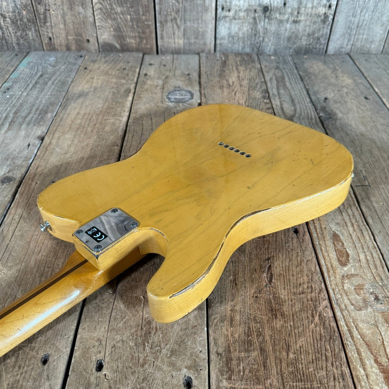 SOLD - Nacho Blackguard V Neck Stock Neck Humbucker 2020 Butterscotch Blonde - Mahar's Vintage Guitars