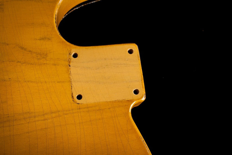 SOLD - Nacho Blackguard V Neck Stock Neck Humbucker 2020 Butterscotch Blonde - Mahar's Vintage Guitars