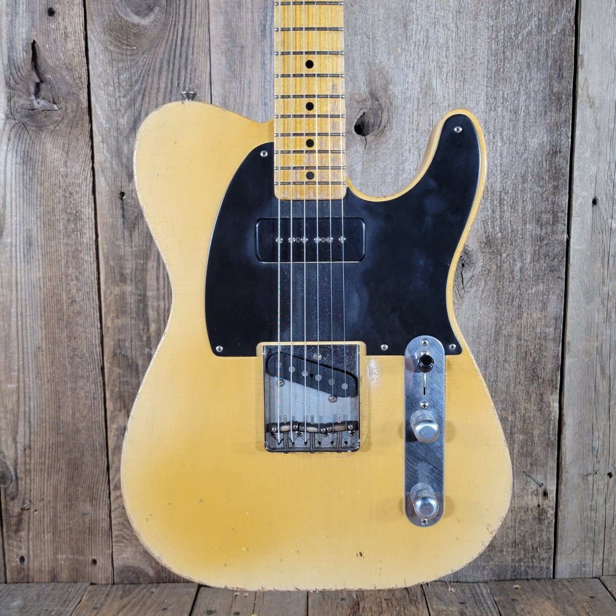 SOLD - Nacho Telecaster Blackguard 2024 – P - 90 Neck, Ron Ellis Pickups, All Paperwork - Mahar's Vintage Guitars