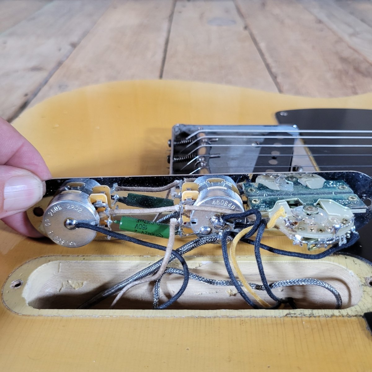 SOLD - Nacho Telecaster Blackguard 2024 – P - 90 Neck, Ron Ellis Pickups, All Paperwork - Mahar's Vintage Guitars