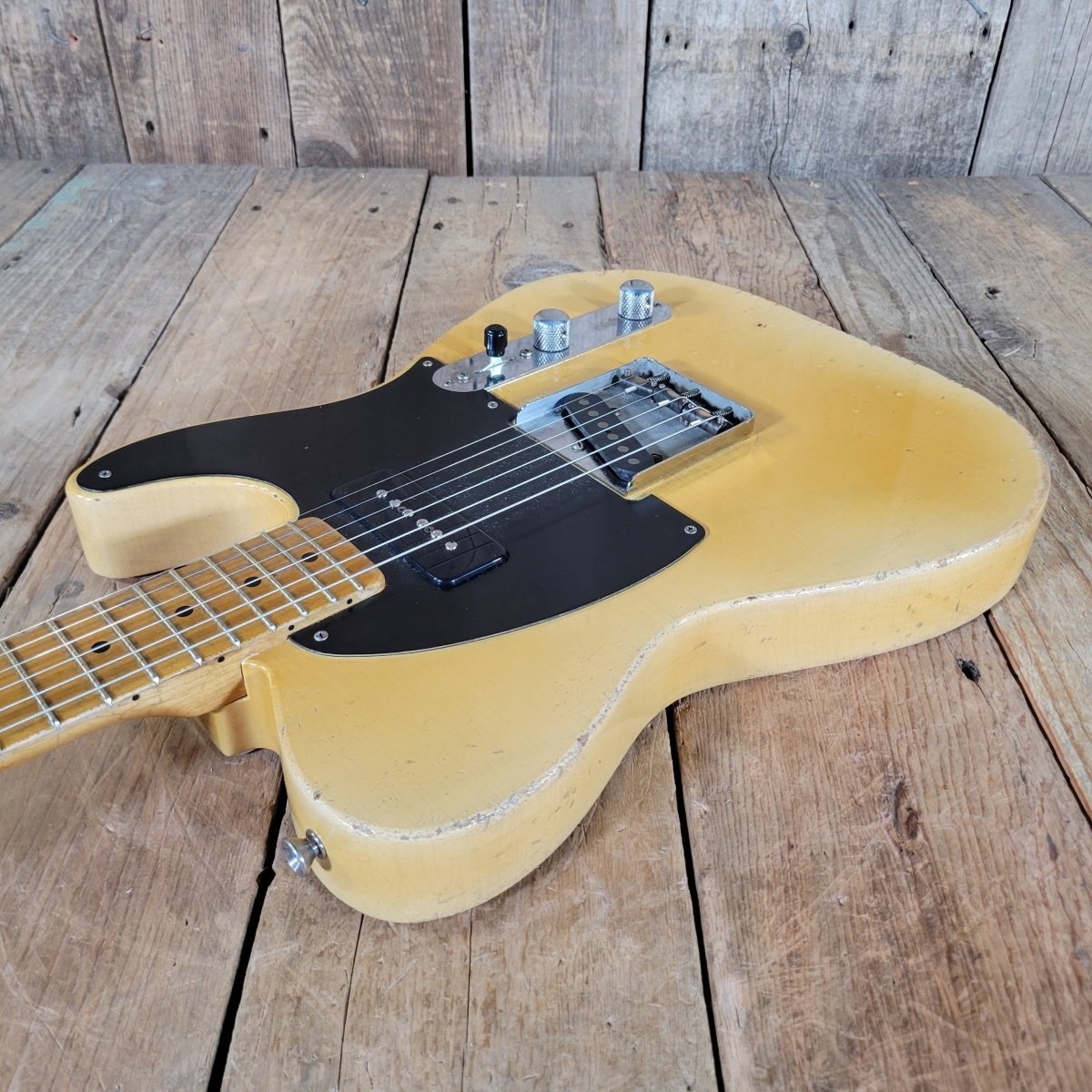 SOLD - Nacho Telecaster Blackguard 2024 – P - 90 Neck, Ron Ellis Pickups, All Paperwork - Mahar's Vintage Guitars