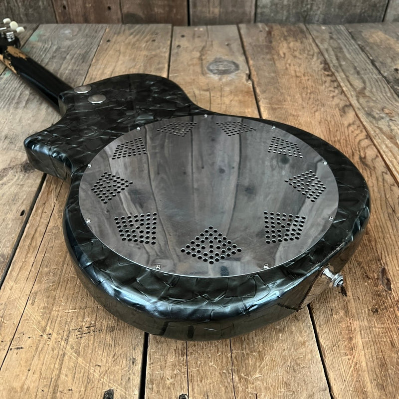 SOLD - National Reso - phonic acoustic resonator 3/4 size 1957 Black Pearloid - Mahar's Vintage Guitars