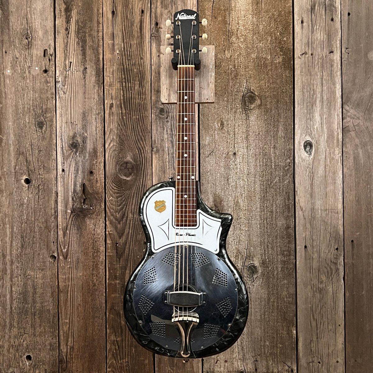 SOLD - National Reso - phonic acoustic resonator 3/4 size 1957 Black Pearloid - Mahar's Vintage Guitars
