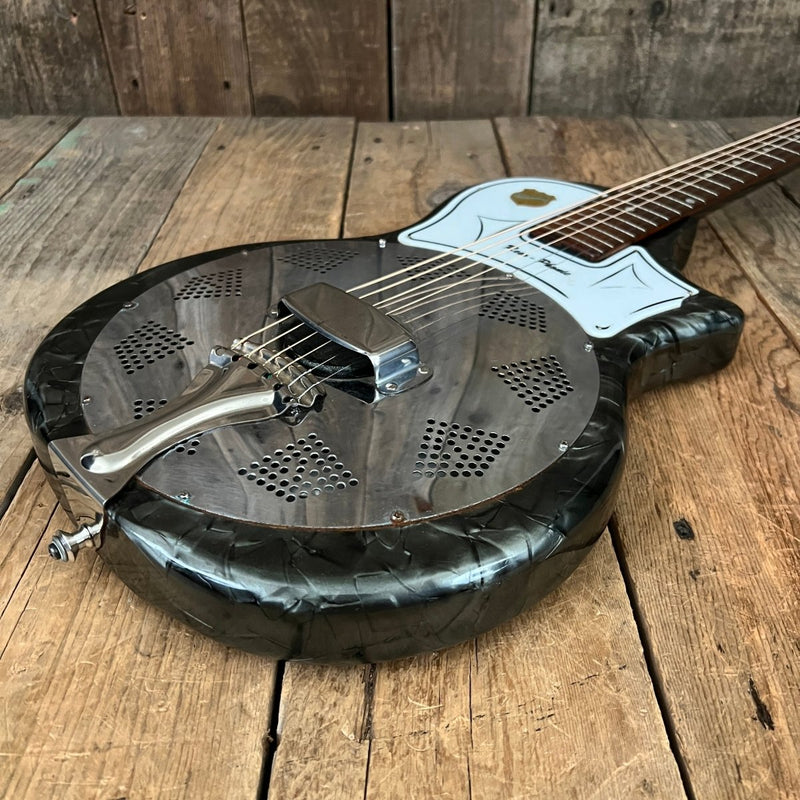 SOLD - National Reso - phonic acoustic resonator 3/4 size 1957 Black Pearloid - Mahar's Vintage Guitars