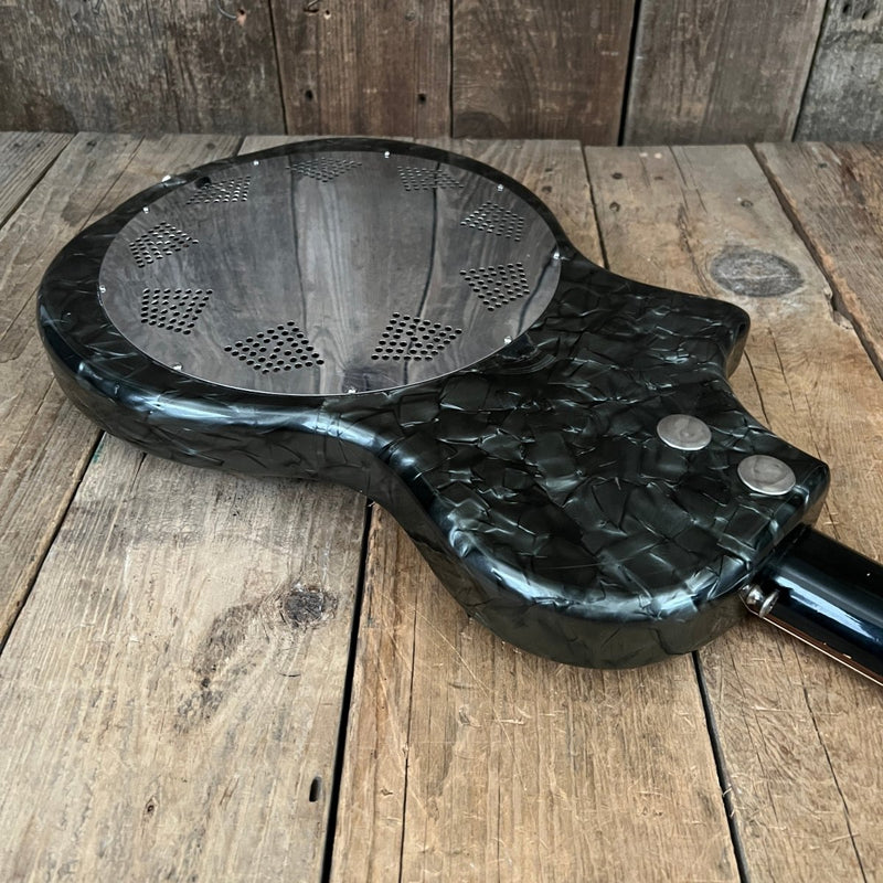 SOLD - National Reso - phonic acoustic resonator 3/4 size 1957 Black Pearloid - Mahar's Vintage Guitars