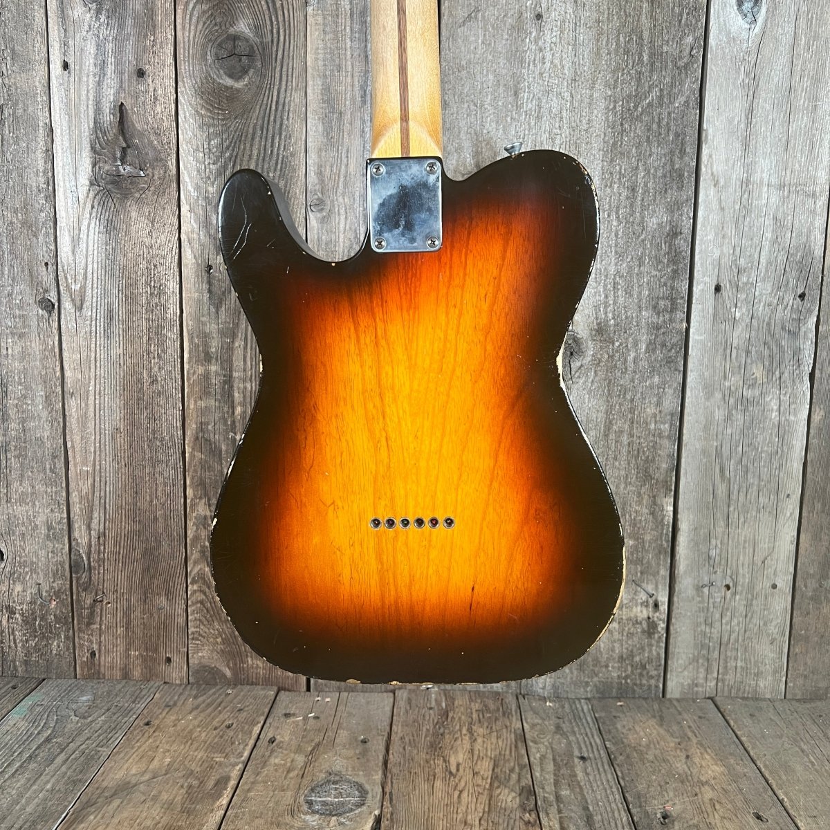 SOLD - On the way to the Dallas Guitar Show May 2, 3, 4 - Danocaster Singlecut F Hole Thinline Telecaster 2017 Sunburst - Mahar's Vintage Guitars