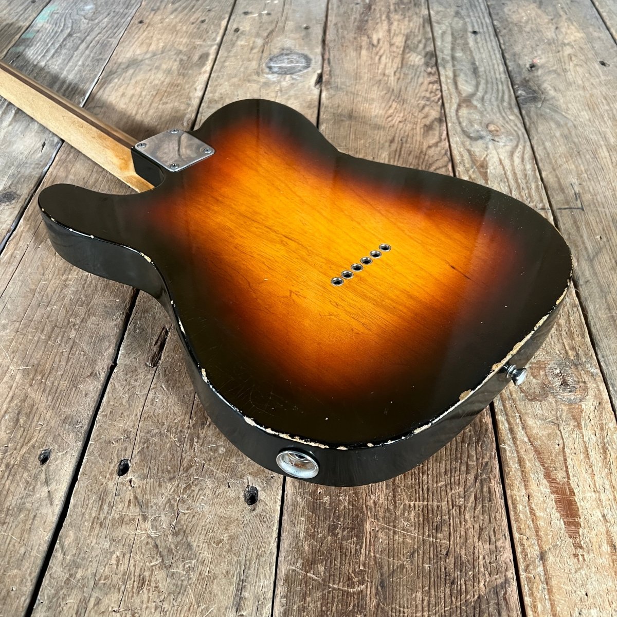SOLD - On the way to the Dallas Guitar Show May 2, 3, 4 - Danocaster Singlecut F Hole Thinline Telecaster 2017 Sunburst - Mahar's Vintage Guitars